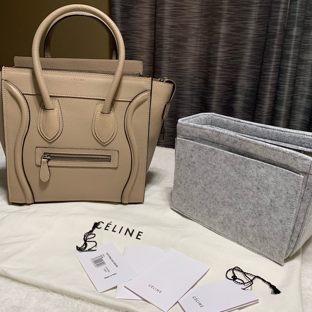 Authentic Celine Micro Luggage in color Dune